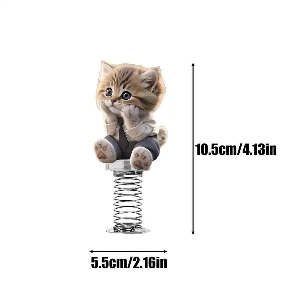 Car Dashboard Figures Auto Interior Figure Decoration 2D Acrylic Auto Interior Decor Cat Shape for Truck RV Desk Nightstand
