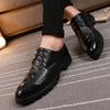 Leather shoes men's winter velvet British style formal wear pointed head inner height increase casual wedding shoes business work men's shoes