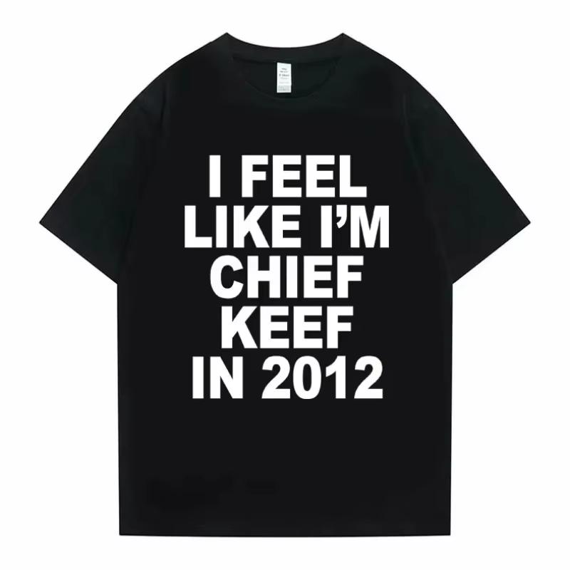 

Женщины Мужчины Мне Кажется, Я Chief Keef в 2012 году Графический Принт Футболка Летняя Мужская Женская Модный Тренд Хип-Хоп Простота Большого Размера Футболки XS чёрный