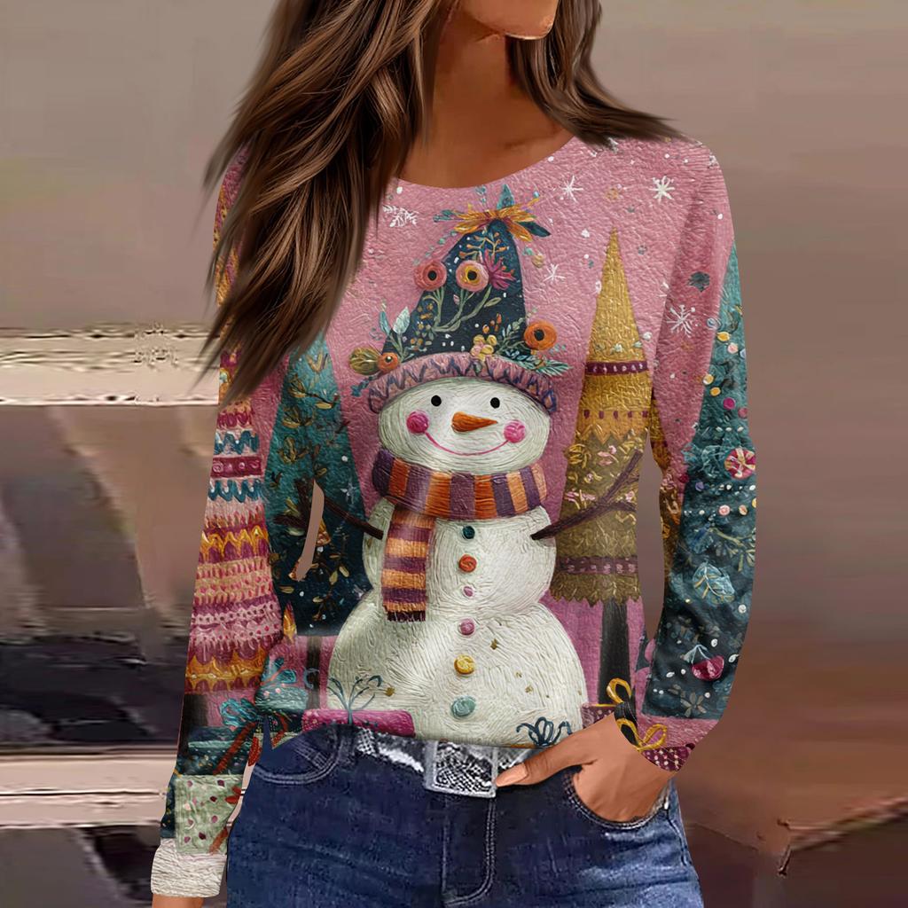 Womens's Fashion Casual Halloween Print V-neck Mid Length Pocket 3/4 Sleeve Top