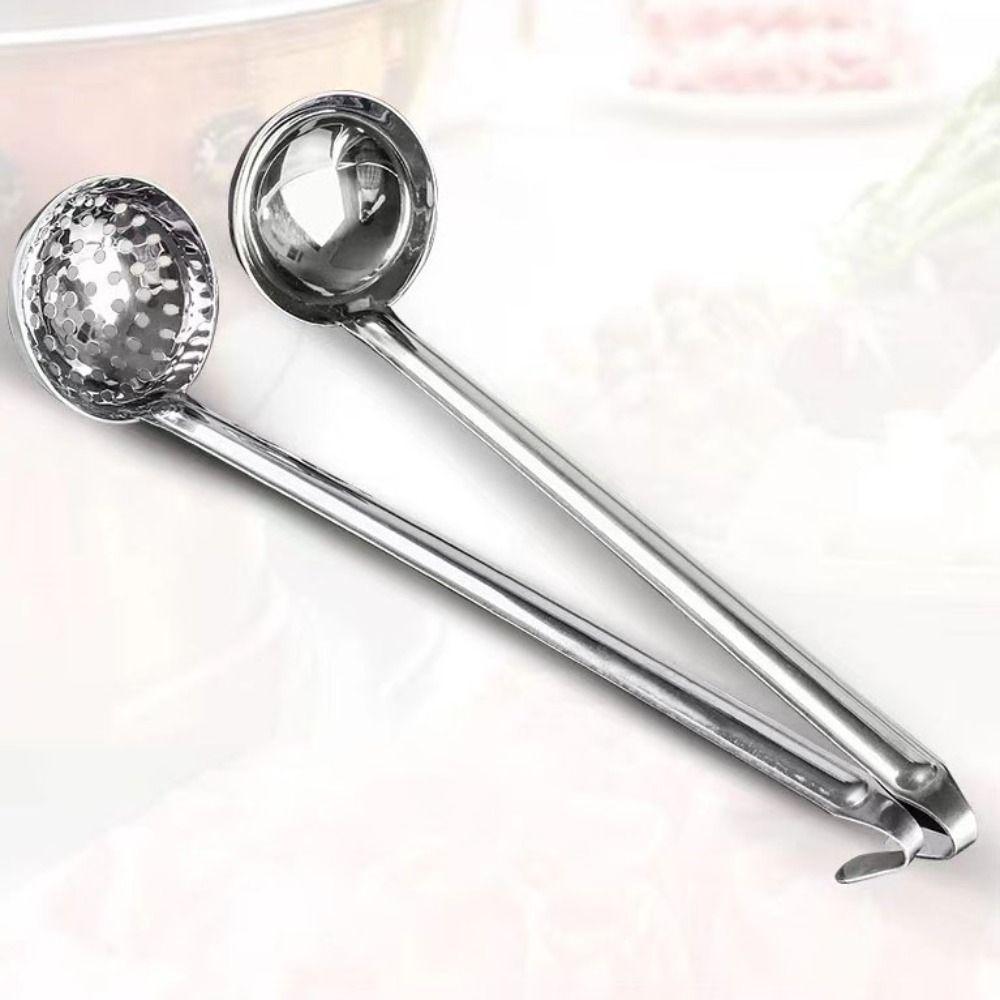 Stainless Steel Soup Ladle Rust-proof Slotted Spoon Practical Serving Spoon  Porridge