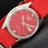 AUTOMATIC 7S26A VINTAGE SEIKO 5 JAPAN MENS RED COLOR DIAL WATCH A701612-5 R206c-a701612