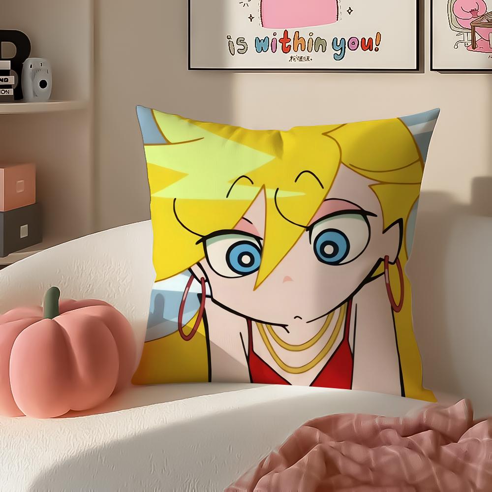 Anime edgy PPanty SStocking Anime Cushion Cover Pillowcase Short Plush Invisible zipper Room Sofa Cushion Cover