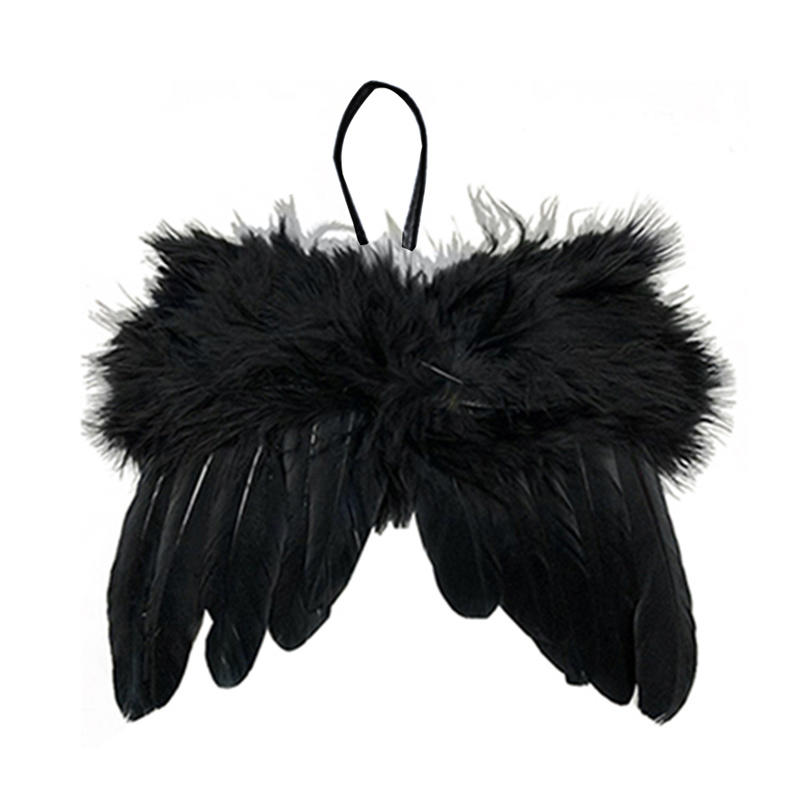 1PC/10PCS Lindas Alas de Plumas Blancas Accesorios Colgantes Decoración Navideña Boda Vacaciones Vintage Accesorios