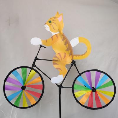 Animales de Dibujos Animados Tridimensionales Montando Molinillo de Viento Giratorios de Viento Modelado de Dibujos Animados Giratorios de Viento para Bicicleta Adorno de Césped