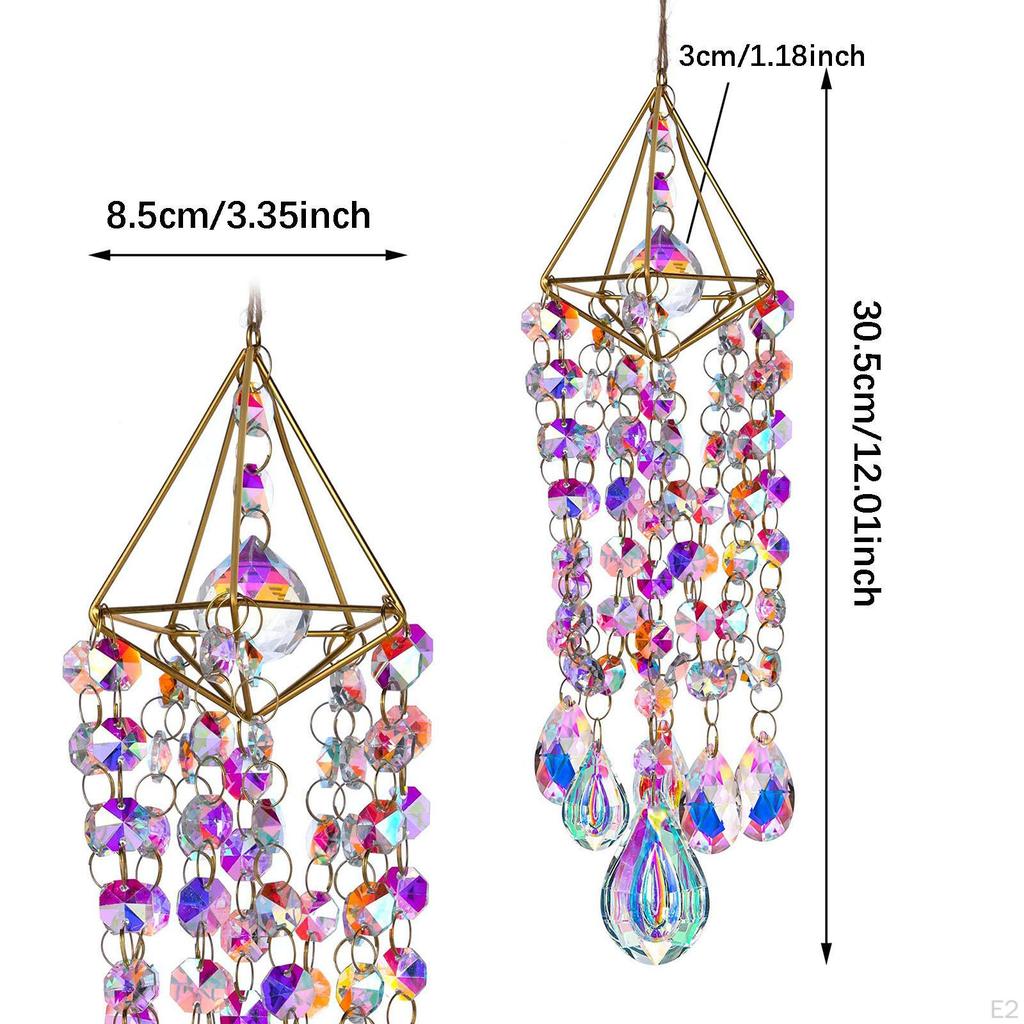 Chandelier Wind Chimes Home Decor Handcraft Elegant for Window Hanging Pendant Patio Party Gift