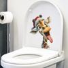 Static Cling Wall Stickers Funny Cute Giraffe for Kids Room Bedroom Home Decor