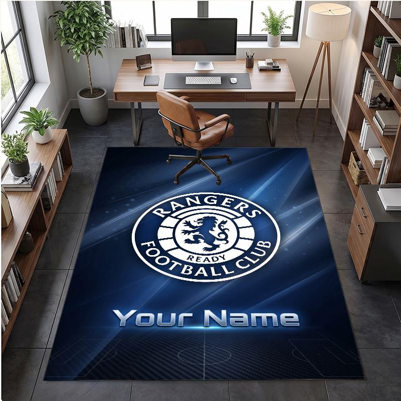 Crystal Velvet Rug Rangers FC Print Custom Name Text Floor Mat Home Decor