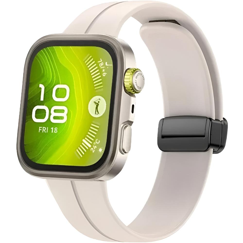Silicone Strap for Huawei Watch Fit 4 / 4 Pro / 3, Beige