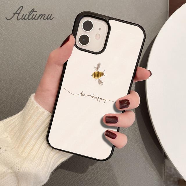 Bees Phone Case for iPhone 11 12 13 14 Pro Max Mini X XR XS SE 2020 5 6S 7 8 Plus Samsung Galaxy S21 S22 Cover Shell