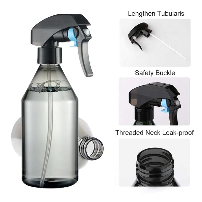 300ML Wassersprühflasche Verjüngte Schulter Dunkle Sprühflasche G-Pistolen-Pumpenkopf Sprühflasche Pflanzen-Sprühflasche für Reinigungslösungen Haare Gartenarbeit