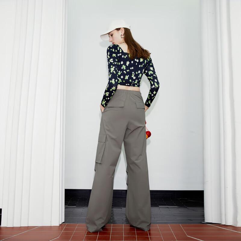 MO&Co. Women's Moisture-Wicking Quick-Dry Workwear Wide-Leg Pants