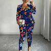 Plus Size Floral Print 3 Piece Outfit, Long Sleeve Open Front Cardigan Cami Top Leggings Set for Women