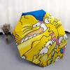 The Simpsons Family Collage Automatic Opening Folding Umbrella 8 Bone Iron Frame,Suitable for Fans,Travel,Daily Use,and Gift Giving010