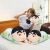 New 100cm Crayon Shin-chan Kawaii Shinnosuke Lying Pose Plush Doll Stuffed Doll Pillow Cartoon Room Decoration Birthday Gift Toy