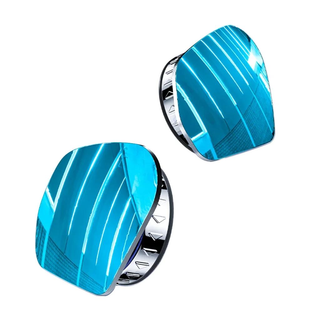 2Pcs Car Mirror HD Convex Mirror Blind Spot Auto Rearview Mirror 360 Degree Wide Angle Vehicle Parking Rimless Mirrors