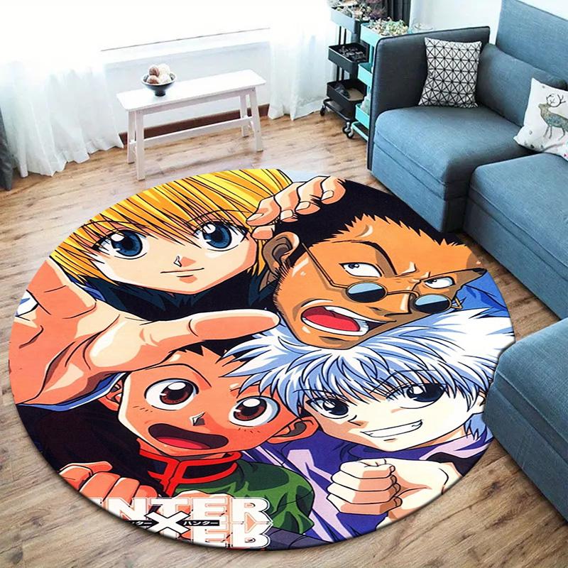 Hunter X Hunter Round Area Rug Carpet Rug For Living Room Bedroom Sofa Playroom Decor Nonslip Floor Mat