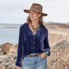 Turn-down Collar Soft Velvet Blouse Women Loose Simple Button Up Women Shirts Elegant Solid Office Lady Tops Casual Blusas 30086