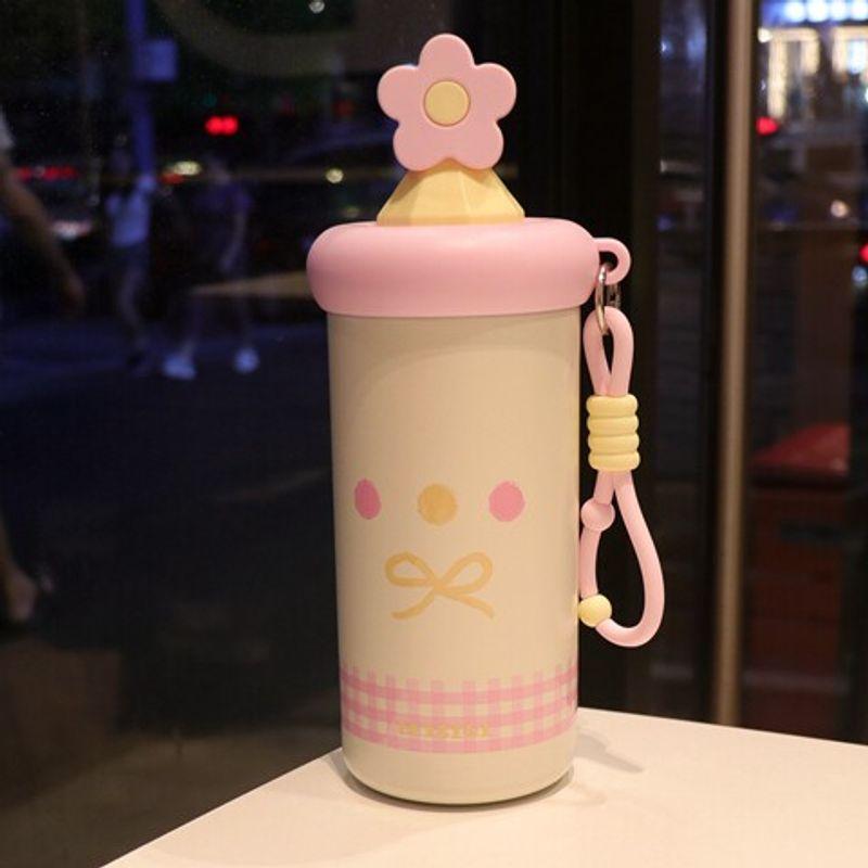 Insulated Cup with Large Capacity and Straw, Portable Water Bottle for Girls, Stylish 2025 New Model, Special Cup for Students Going to School