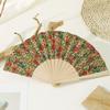 Vintage Bohemian Style Cork Folding Fan Graft Gift Props Wooden Folding Fan Home Decor Hand Folding Fan
