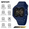 Orologi Sportivi Quadrati Impermeabili SANDA per Uomo e Donna - Popolare Design Elettronico