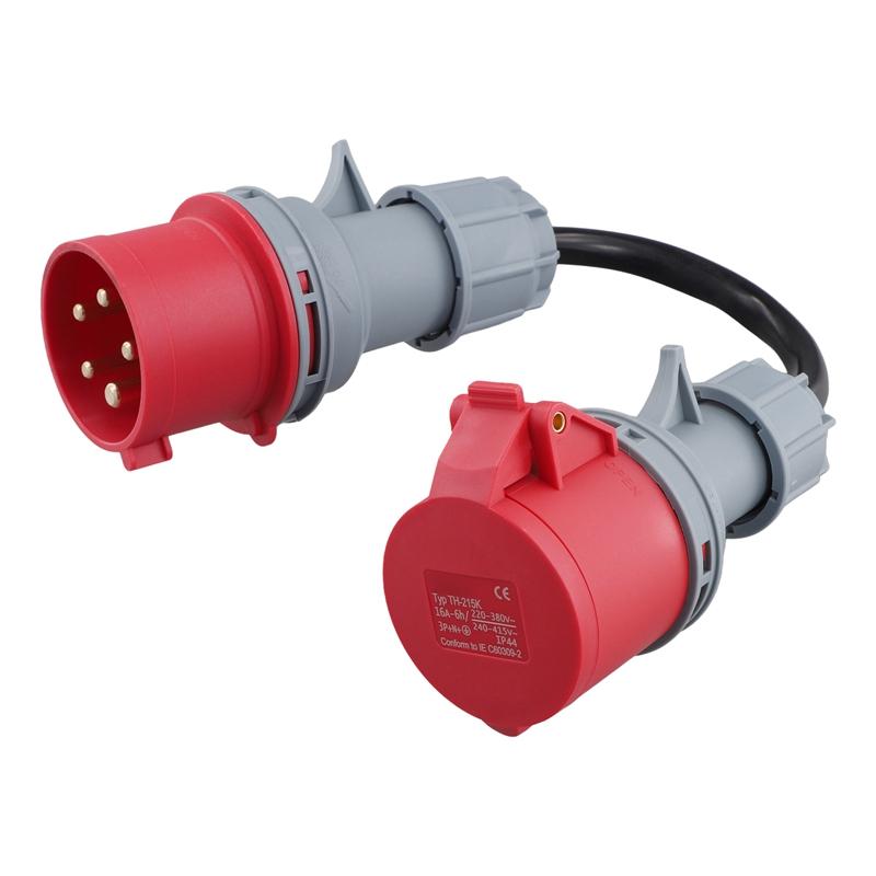 5-Pin Rot 32A Stecker auf 16A Buchse CEE-Adapter Gen E-Auto Ladekabel Verlängerungskabel Stecker 400V Steckdose