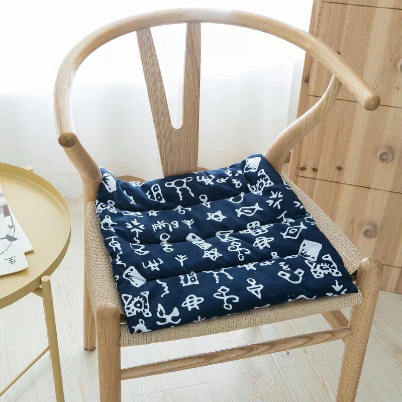 

Style Retro Upholstered Dining Chair Cushion Non-Slip Lace-up Portable All Year Round Computer Chair Cushion Cotton and Linen Breathable Cushion Oracle thin (back beige Non Slip granules) 30x40cm