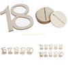 10 Pieces Wooden Table Numbers Table Numbers 11-20 Wooden Numbers with Holder Base Standing Wooden Wedding Decorations Top Sale
