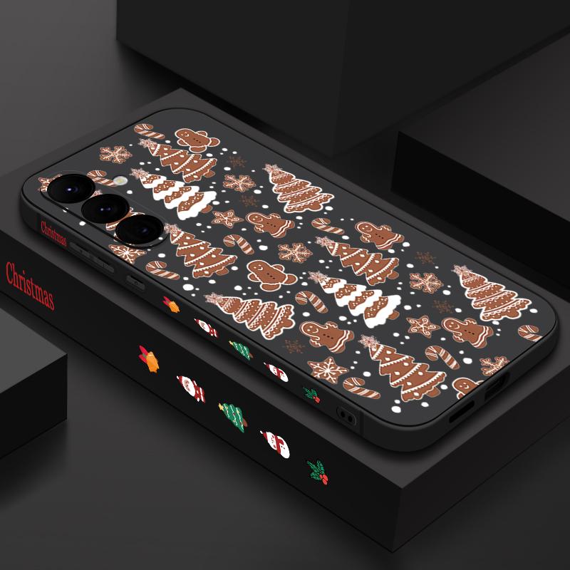 

Мини-чехол с рождественской елкой для Samsung Galaxy S25 S24 S22 Ultra S23 FE A17 A56 A16 A55 A25 A15 A36 A35 A54 5G Мягкий чехол из ТПУ для телефона Galaxy S22 5G