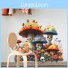 Halloween Spooky Mushroom Skull Wall Sticker With Pvc Material For Bedroom And Home Decor