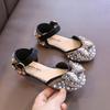 2026 New Summer Style Fashionable Comfortable Casual and Elegant Flat Bow Toe-toe Beaded Wear-resistant Girls' Leather Shoes