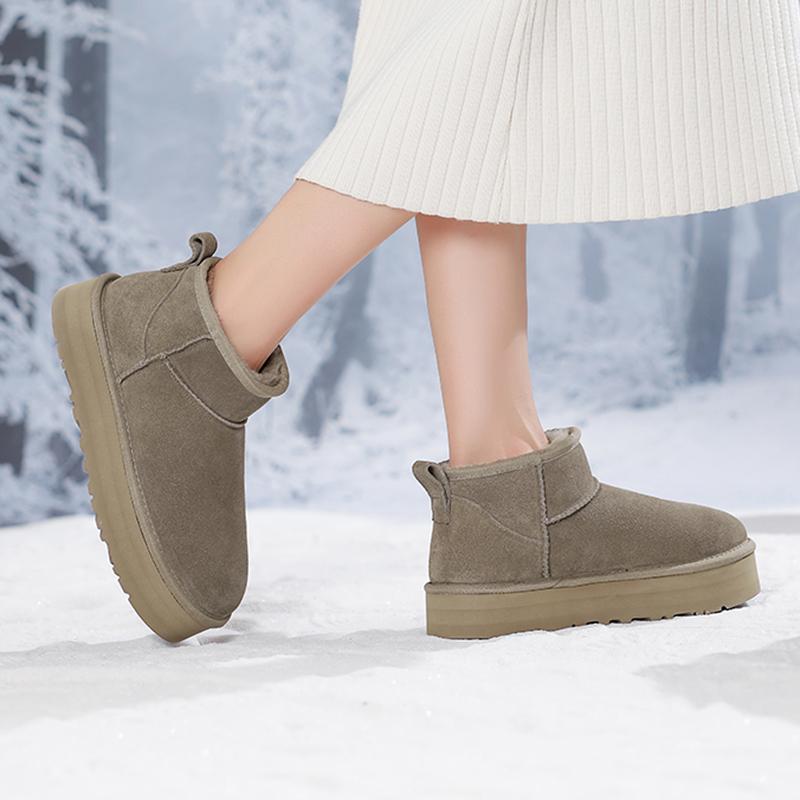Qirui shoes Snow boots fashionable and versatile pure wool warm