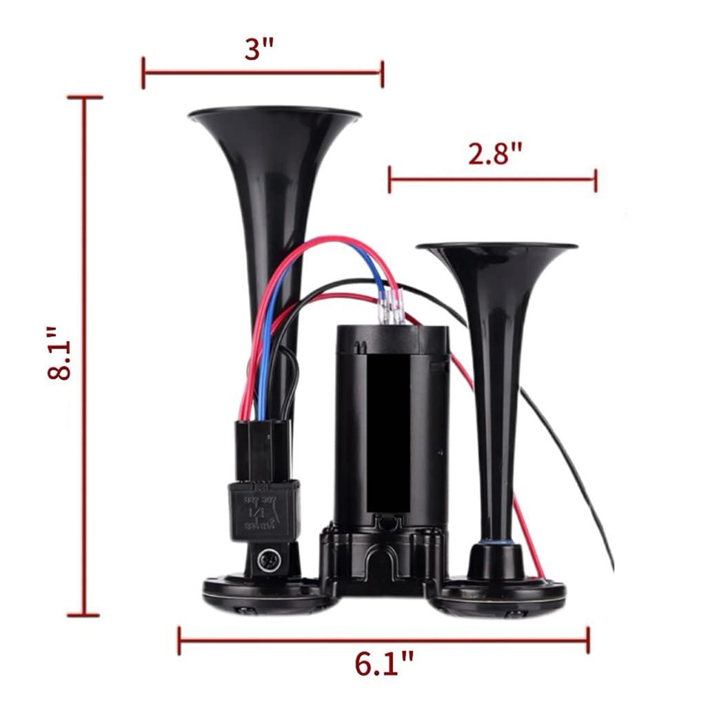Conjoined Electric Horn Double Tube Horn, Car Horn, Truck Horn Speaker Replacement Parts