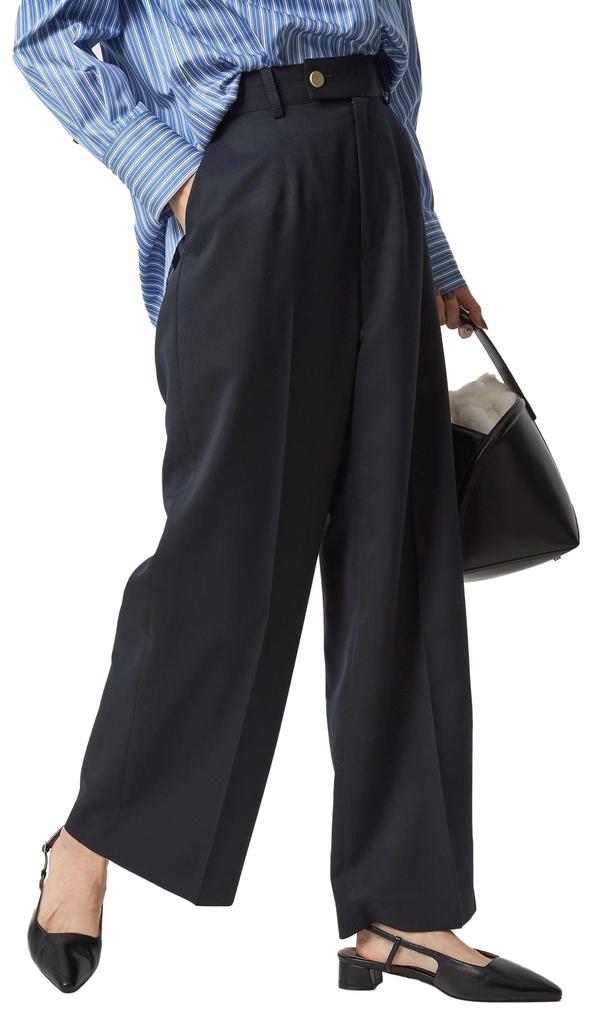 United Arrows Green Label Relaxing Greed Straight Pants - Washable - Available in Short, Size 35141991999 7930, Navy (79), Size S (36)