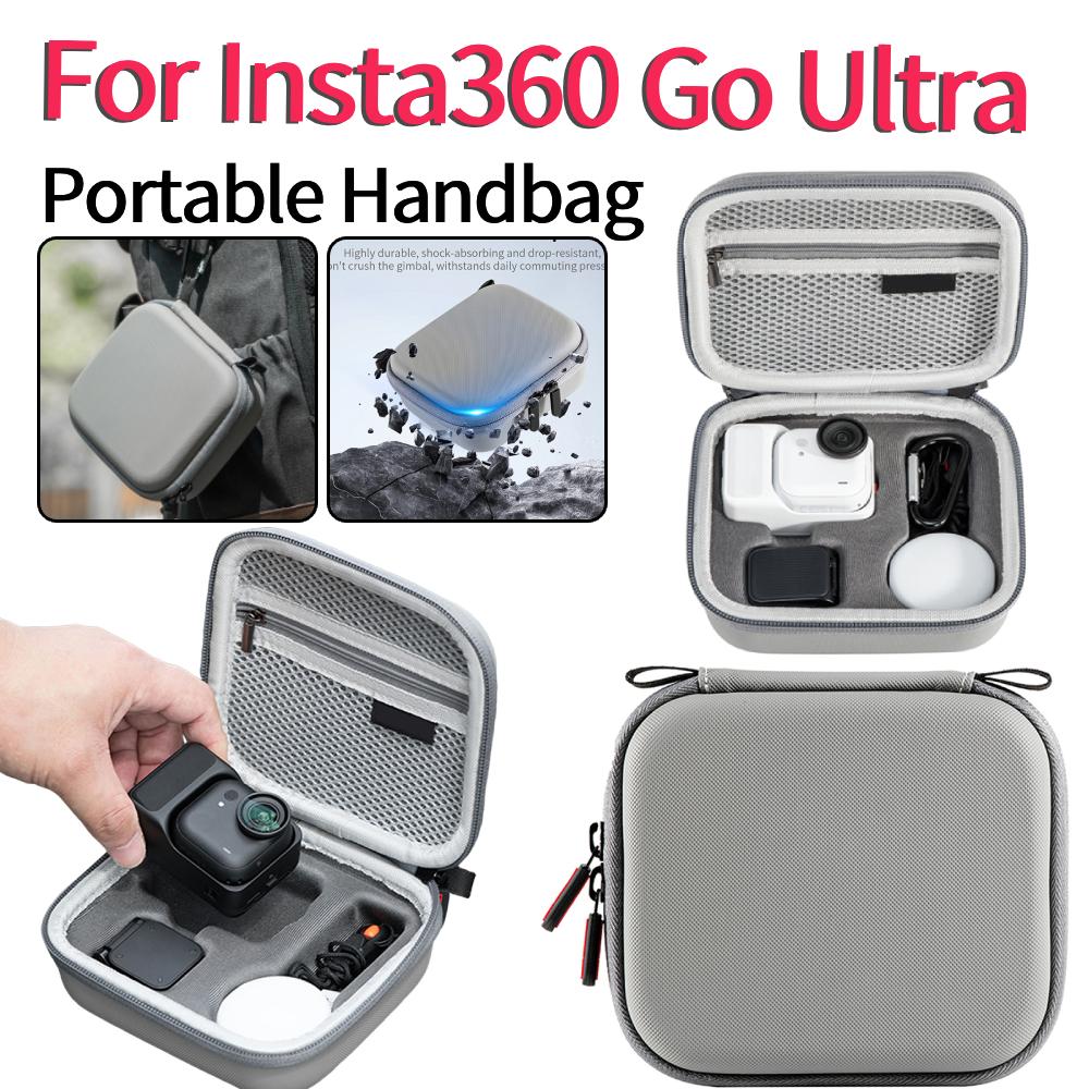 For Insta360 Go Ultra Camera Travel Carrying Case Portable Storage Bag Dustproof Protective Box Handbag Camera Accessories