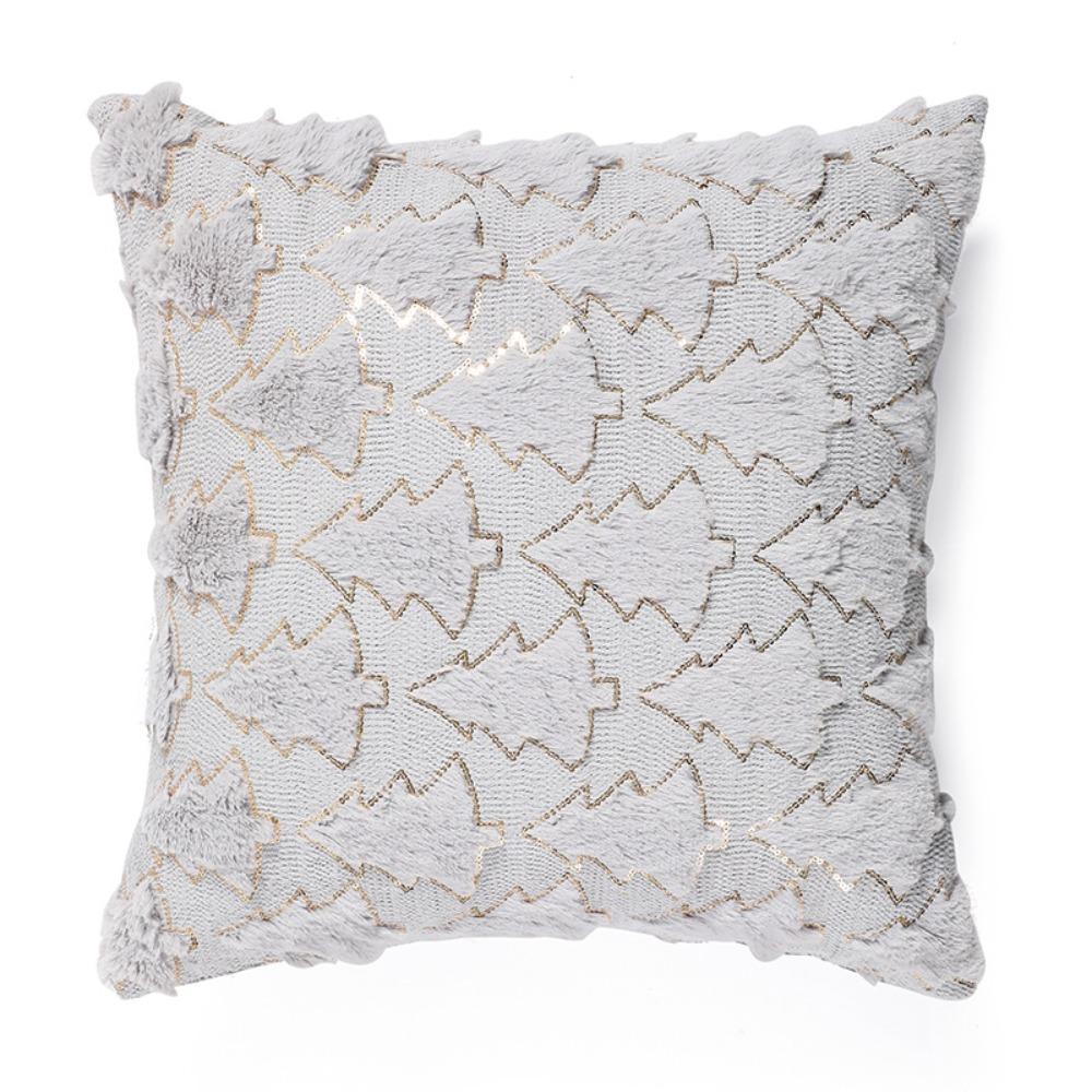Green Throw Pillowcover INS Style Cushion Cover Christmas Plush Pillowcase Living Room/Office