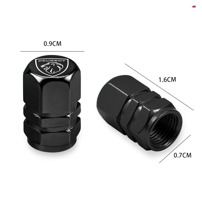 4Pcs Car Tire Valve Caps Zinc Alloy Tyre Air Stems Cover For Peugeot 408 308 5008 208 2008 3008 Landtrek Rifter 508 301 108 608
