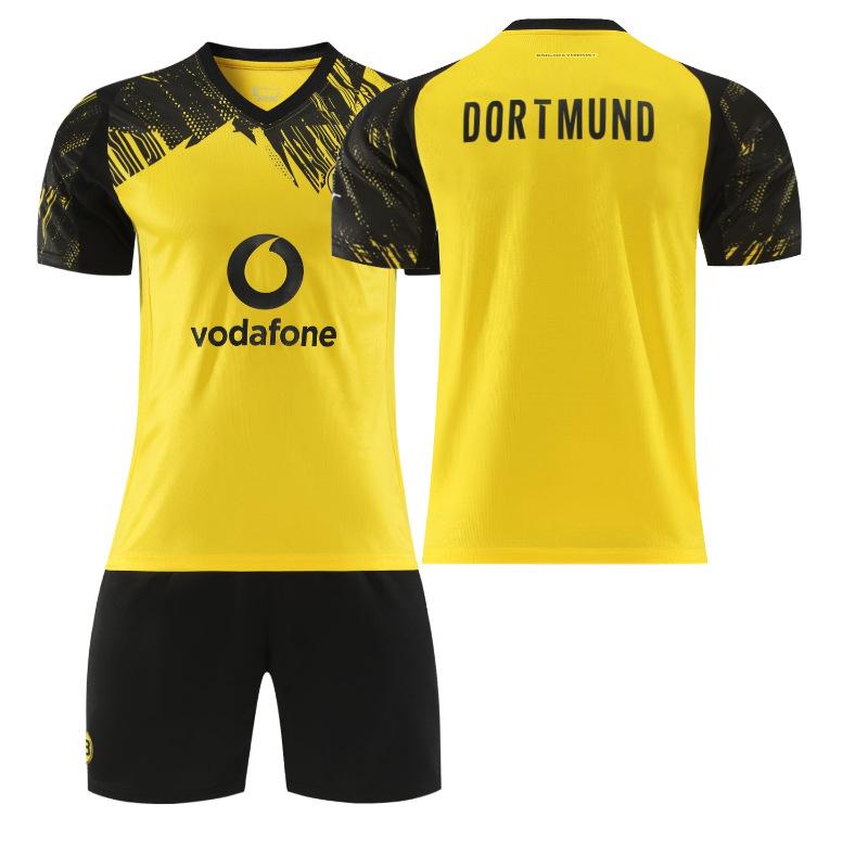 2025-2026 Dortmund Home Kids Football Kit No.9 Guirassy No.10 Brandt No.27 Adeyemi Jersey M
