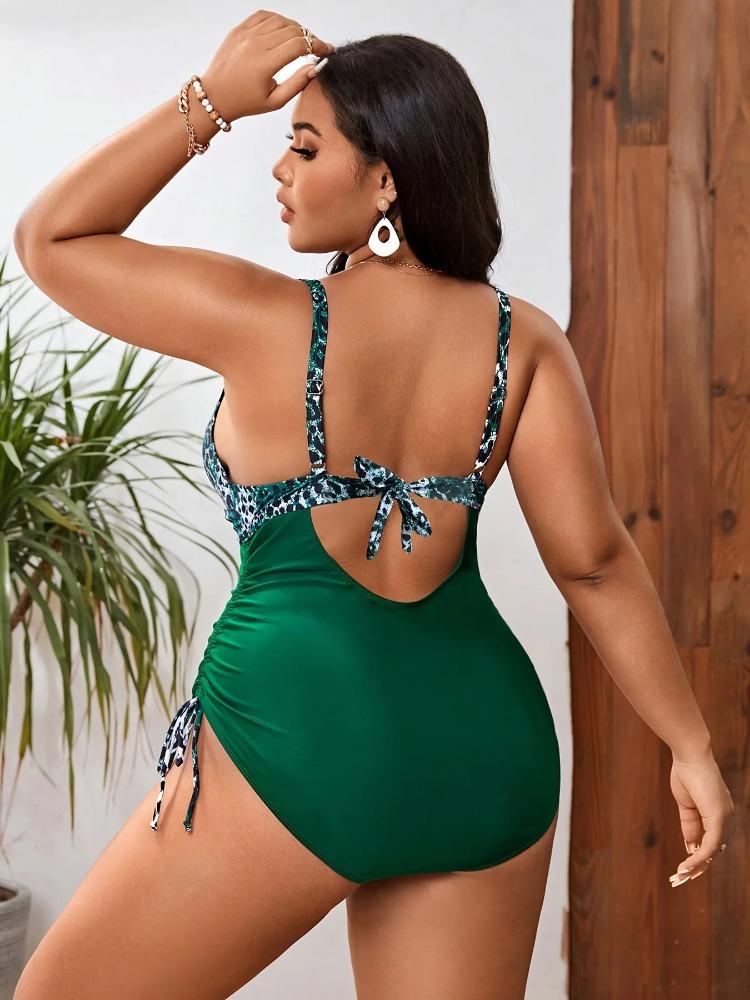 2025 Dámské Nové Plavky Jednodílné Plavky Plus Size Push Up Velké Velké Květinové Plavky Plážové Oblečení Koupací Obleky