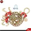 5/16" X 3' G80 Towing Chain V-Type Bridle RTJ & Grab Hooks Wrecker 10800 Lbs