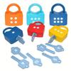 Educational Number Matching Lock Key Set for Ages 3+, Plastic, Unlocking Game, Colorful Counting Sorting Puzzle Toy with Numerical Cognition Training