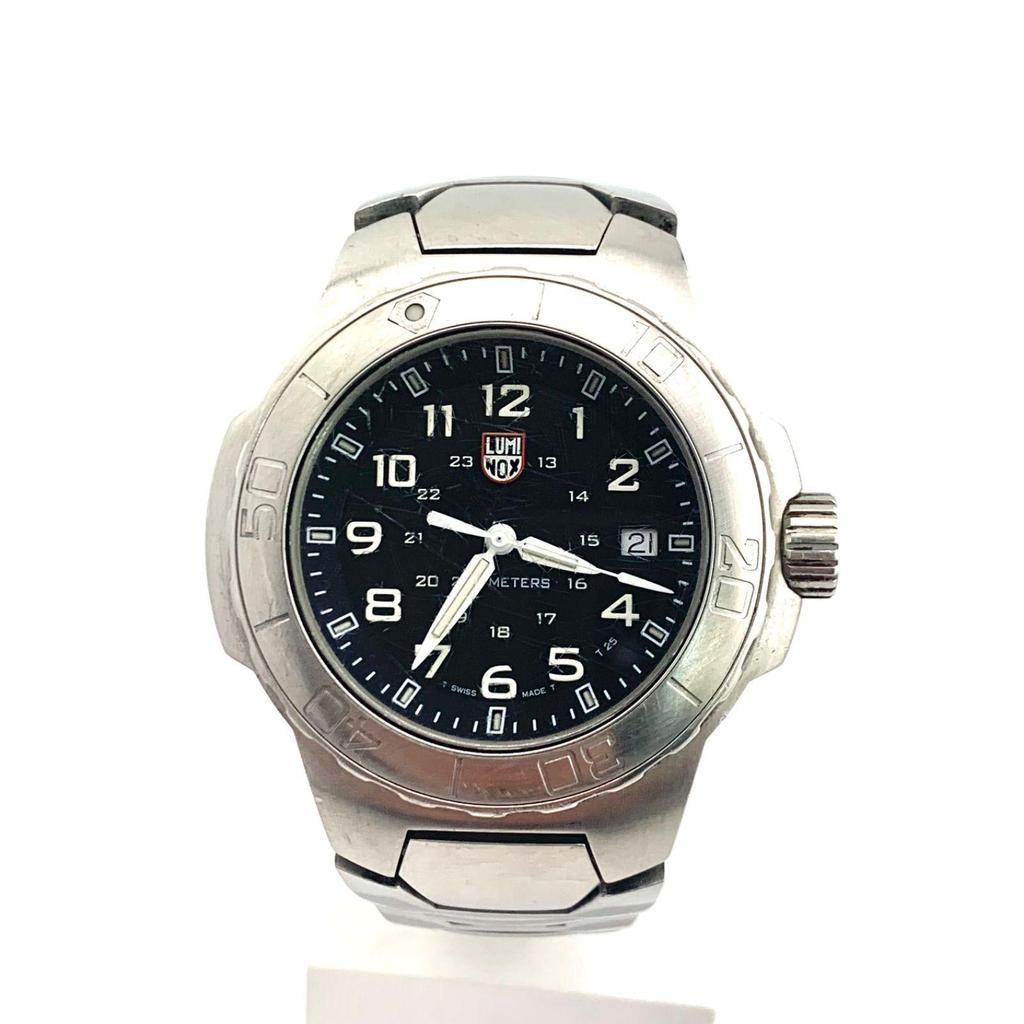 Used [Used] LUMINOX 3HMBM Black Analog Watch 100m Water Resistant