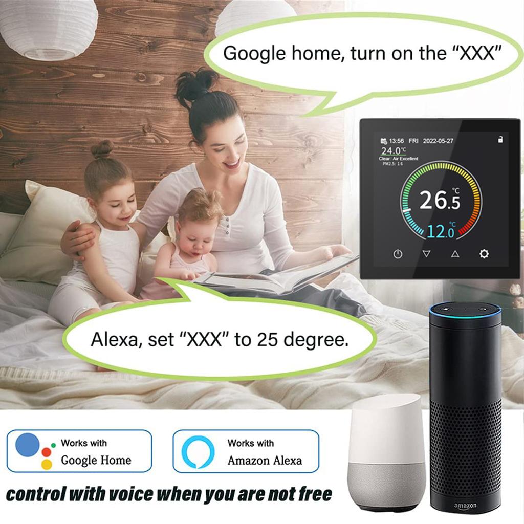HYT001 Tuya WiFi Smart Thermostat Customizable UI Icons Programmable Color Screen for Underfloor Heating