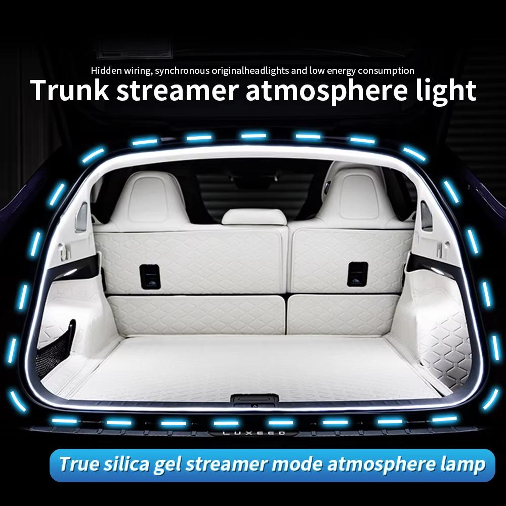 2m/4m Car Trunk Light Strip Flexible PVC Soft Led Light Strip Hidden Trunk Automatic Induction Lamp Universal for Suv/Mpv/Sedan