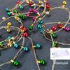 Christmas Beaded LED Bullet String Lights - Electroplated Bulbs, Tree Decoration Neon Lights