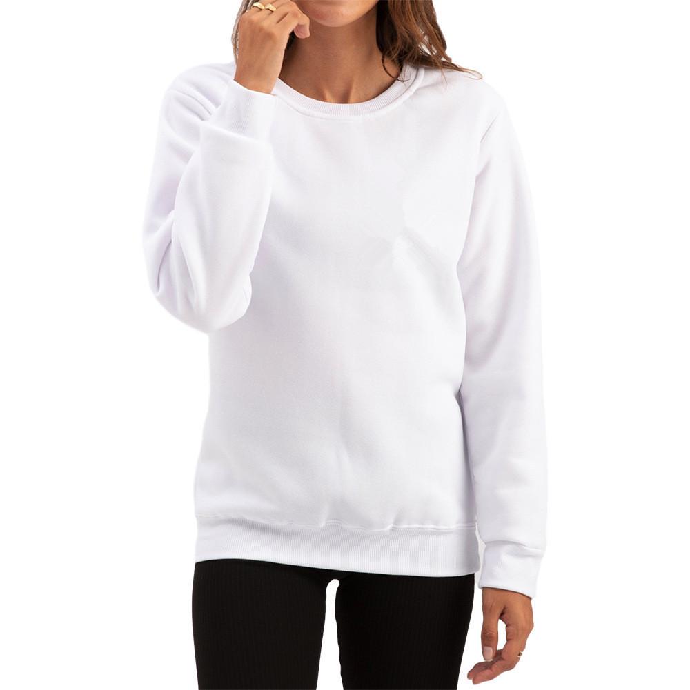 2023 Women's Loose Round Neck Hoodie - Autumn/Winter Style with Plus Velvet Thickness