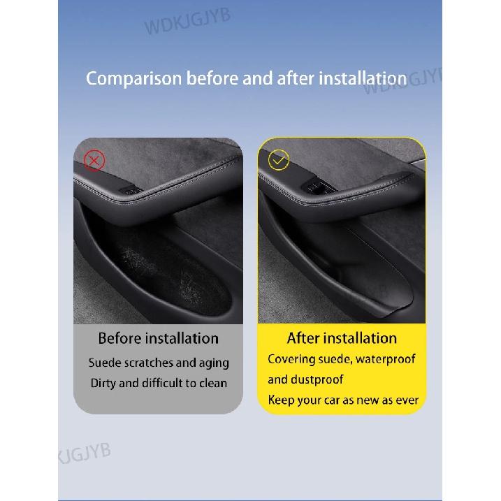 For Tesla Model YL Launch 2026 TPE Door Side Storage Box Front Rear Door Slot Organizer Tray Protector Model YL Door Storage Box