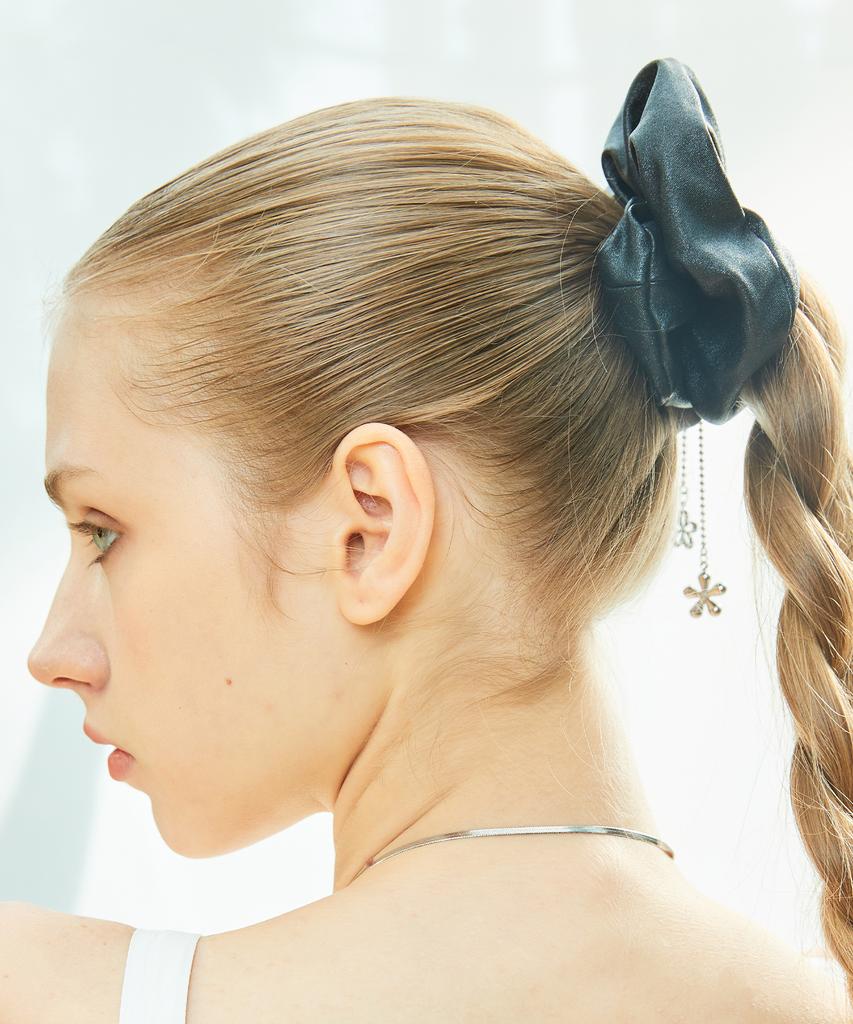 Lartigent L9 Foil Scrunchie Ring Set(Black)