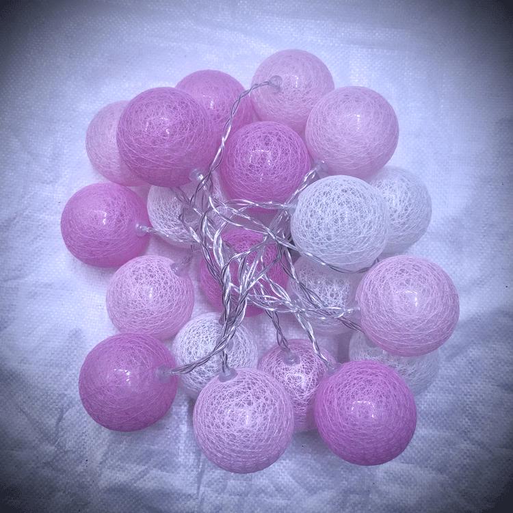 LED Cotton Ball String Lights - Colorful Flashing Lights for Christmas, Festivals, and Indoor Decoration