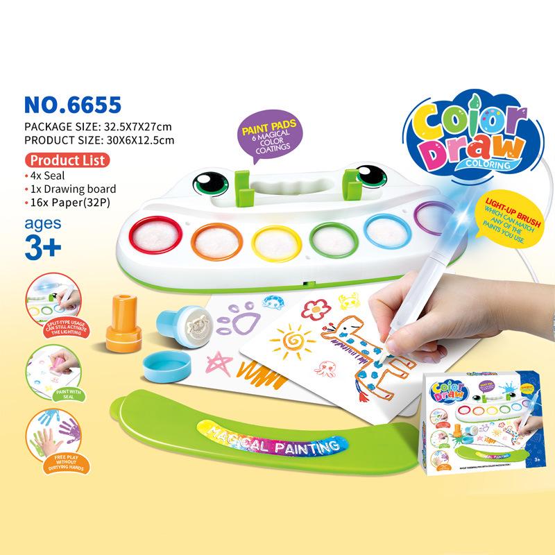 Kids  Magic Graffiti Stamp & Brush Set - Interactive Art Toy Gift